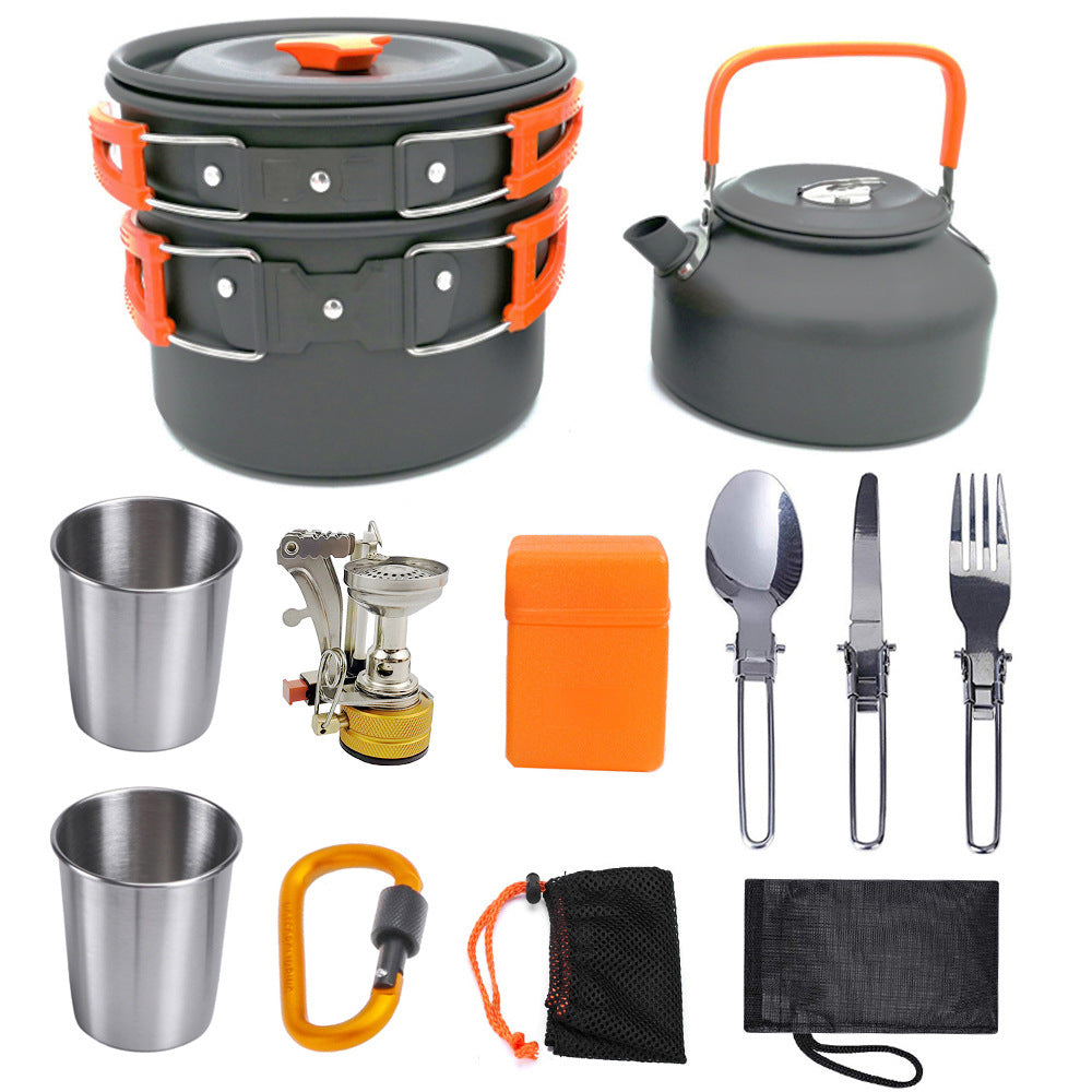 Camping Cookware Aluminum  Kit Outdoor Cooking Set
