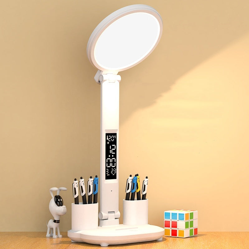 Rechargeable LED Lamp with Fan & Clock