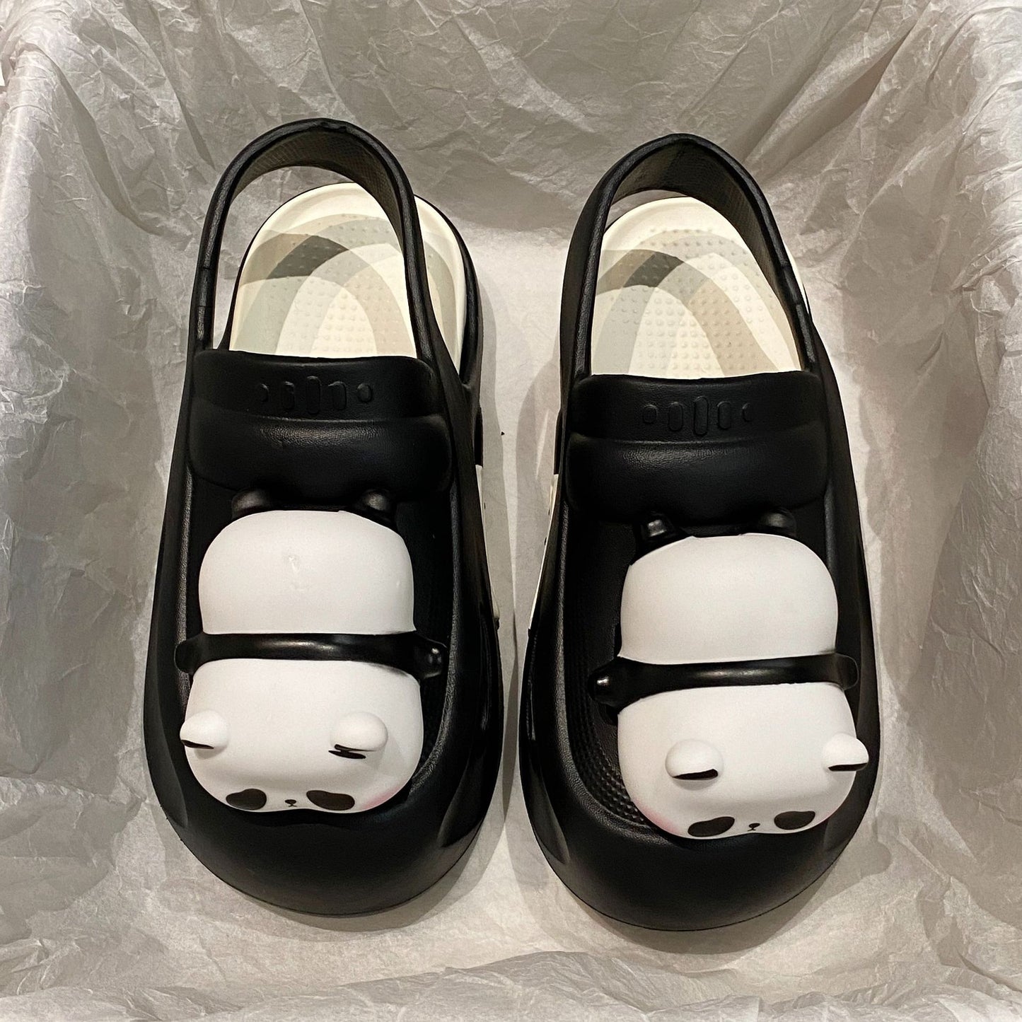 Fluffy Summer Slippers with Panda Light