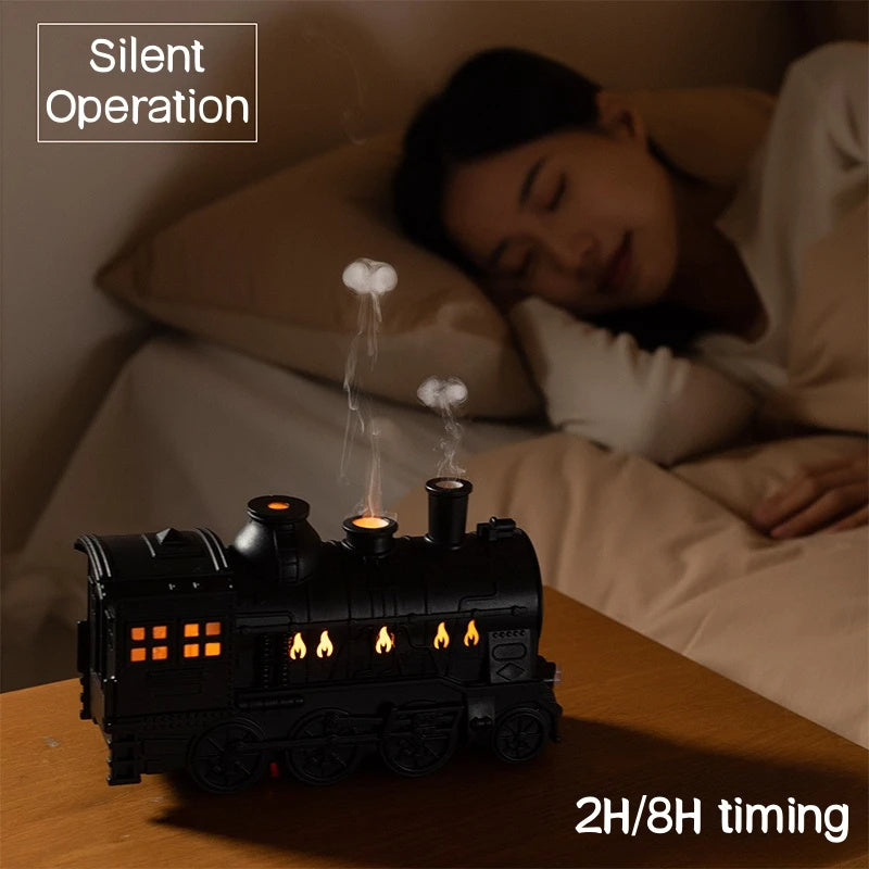 Train Aroma Diffuser – Smoke Ring & LED Humidifier