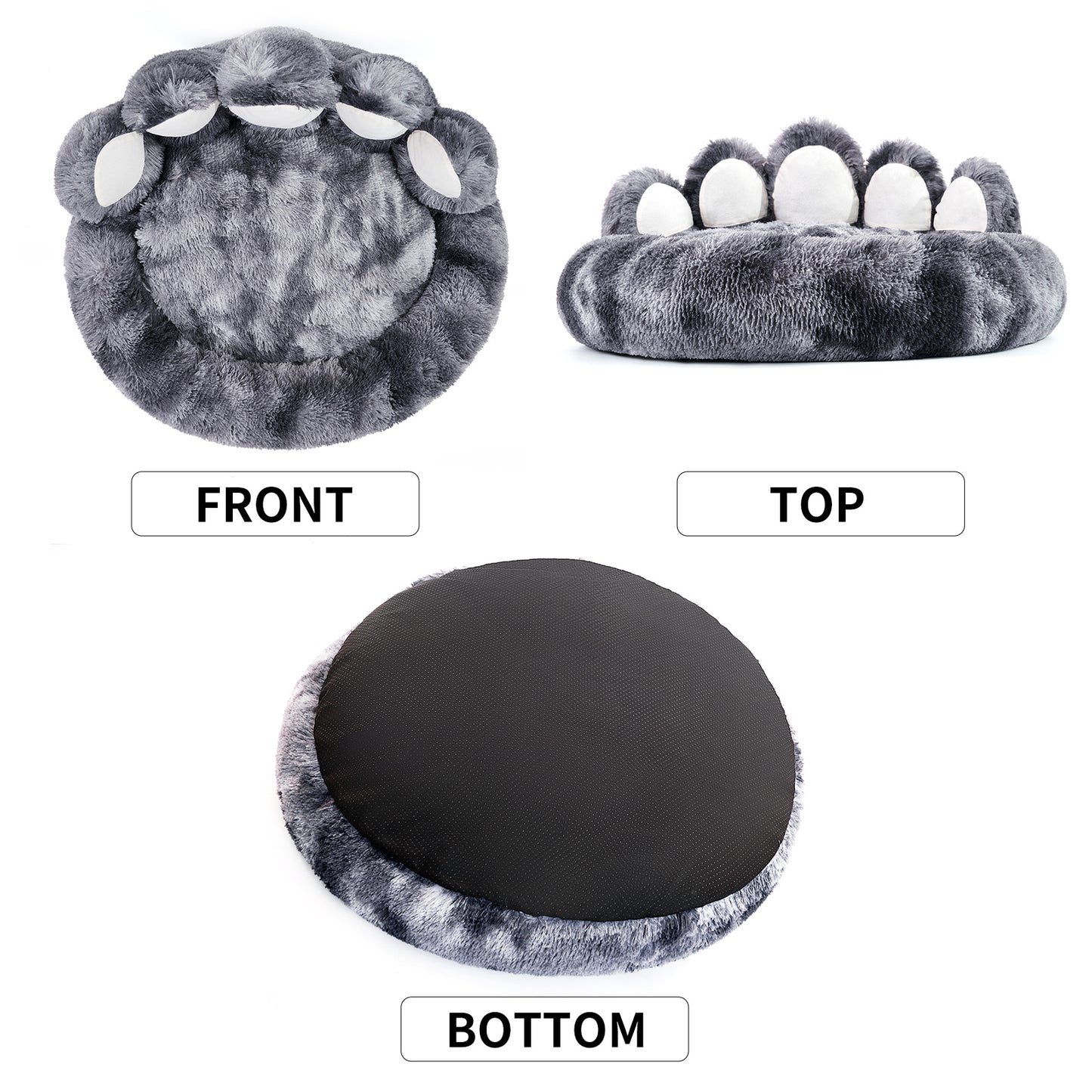 Cute Dog & Cat Paw-Shaped Plush Bed