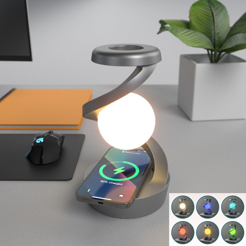 Moon Desk Lamp – Touch Sensor & Wireless Charger