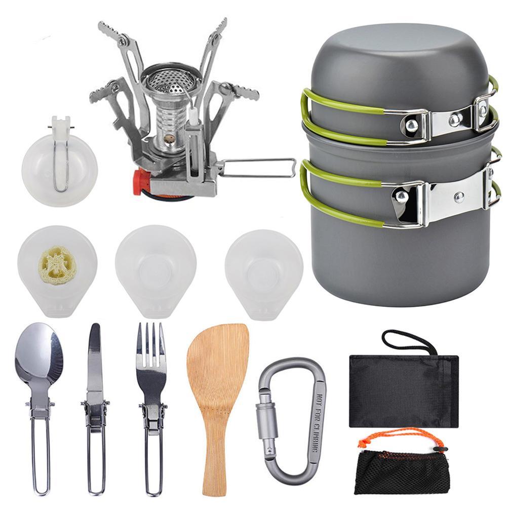 Camping Cookware Aluminum  Kit Outdoor Cooking Set